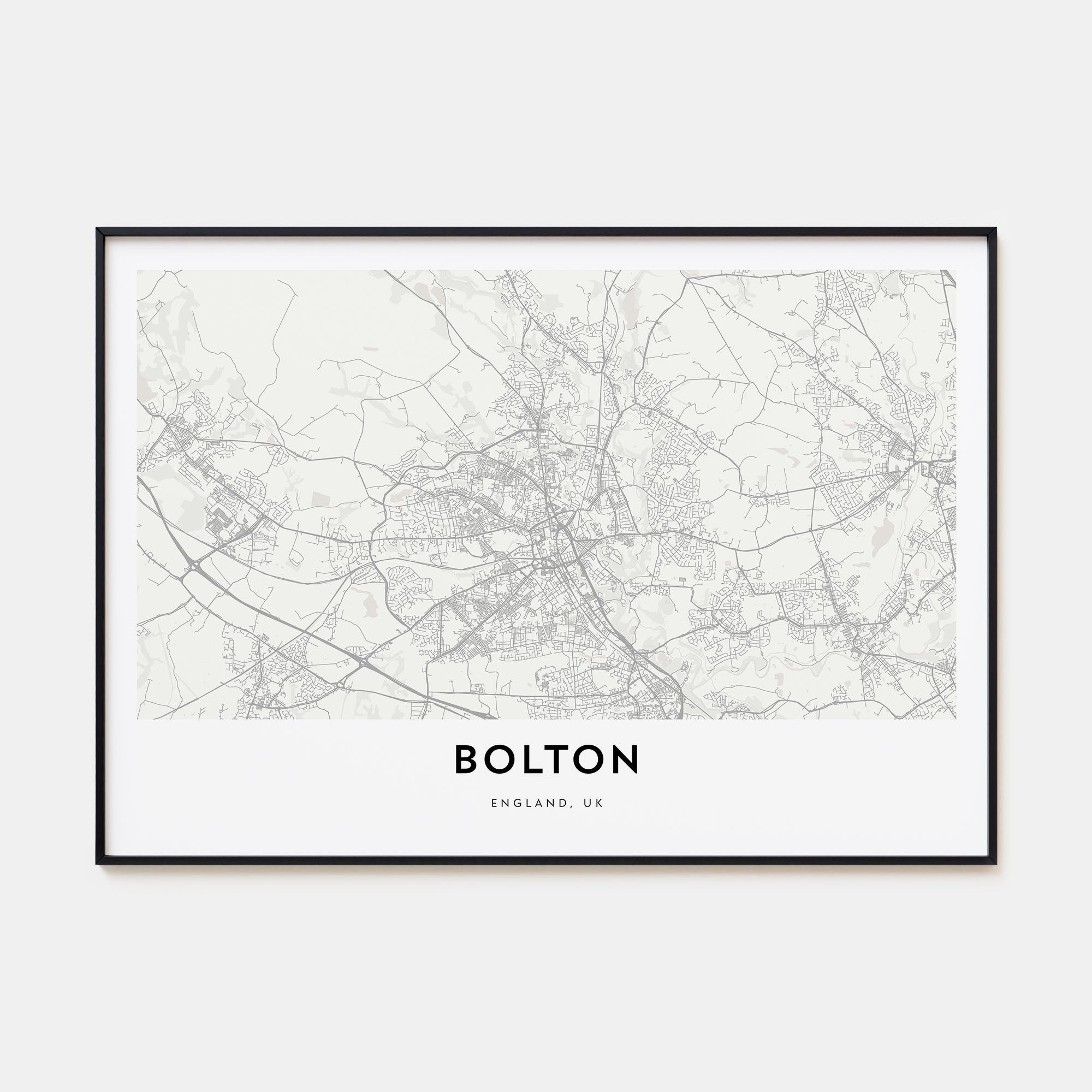 Bolton Map Landscape Poster