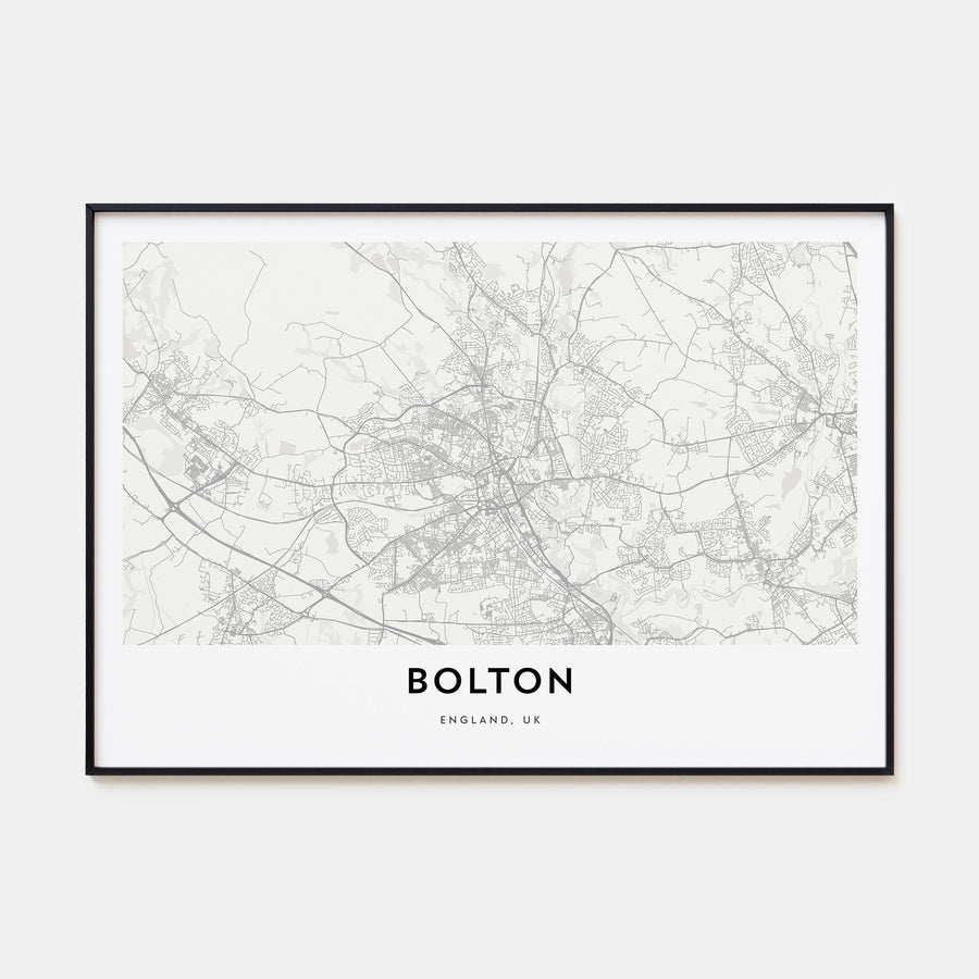 Bolton Map Landscape Poster