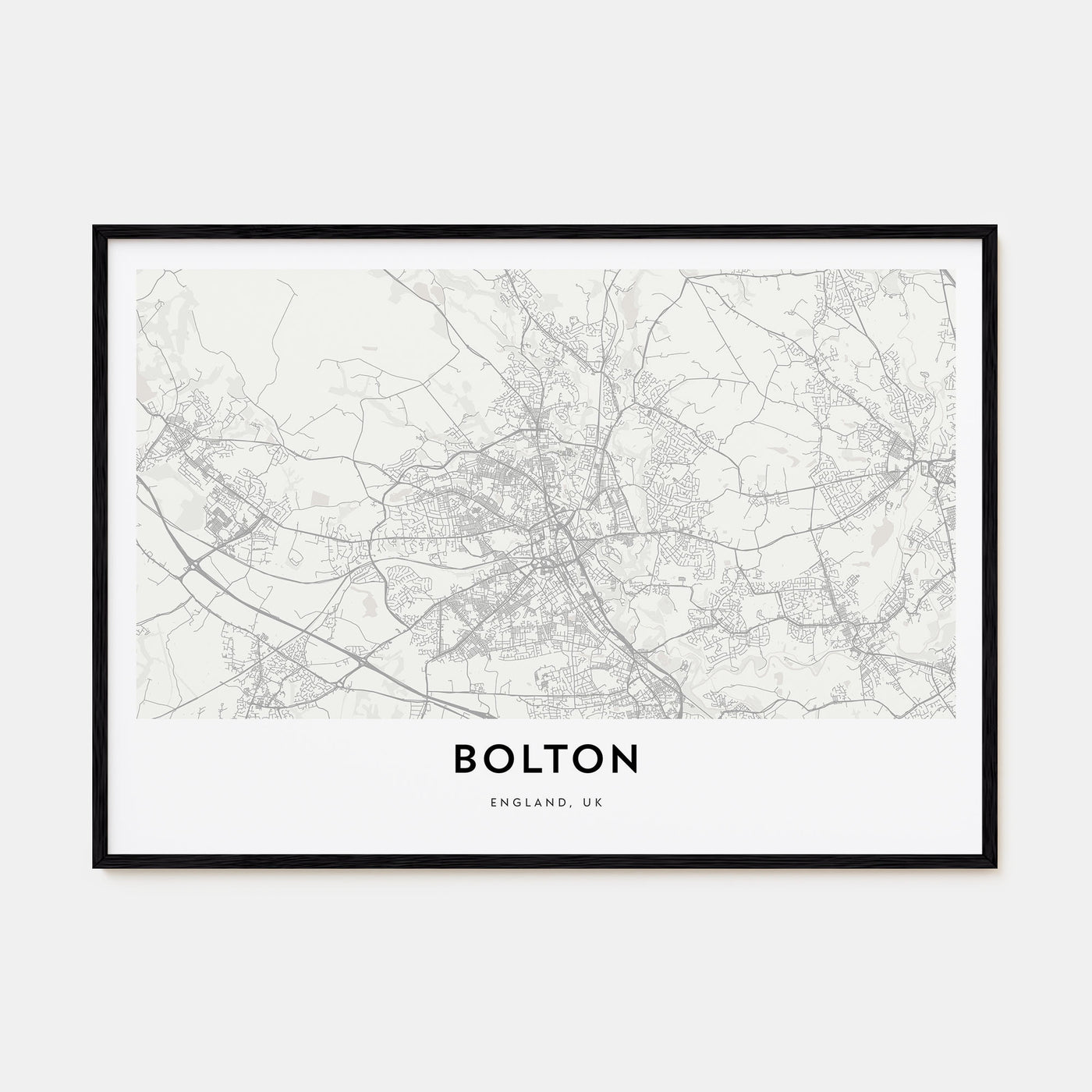 Bolton Map Landscape Poster