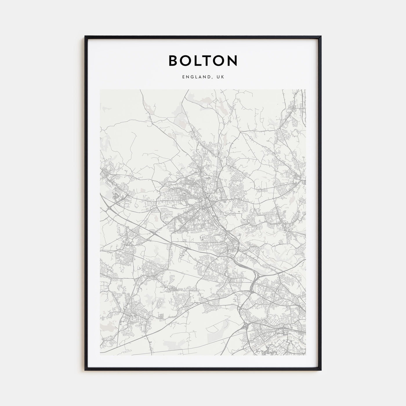 Bolton Map Portrait Poster