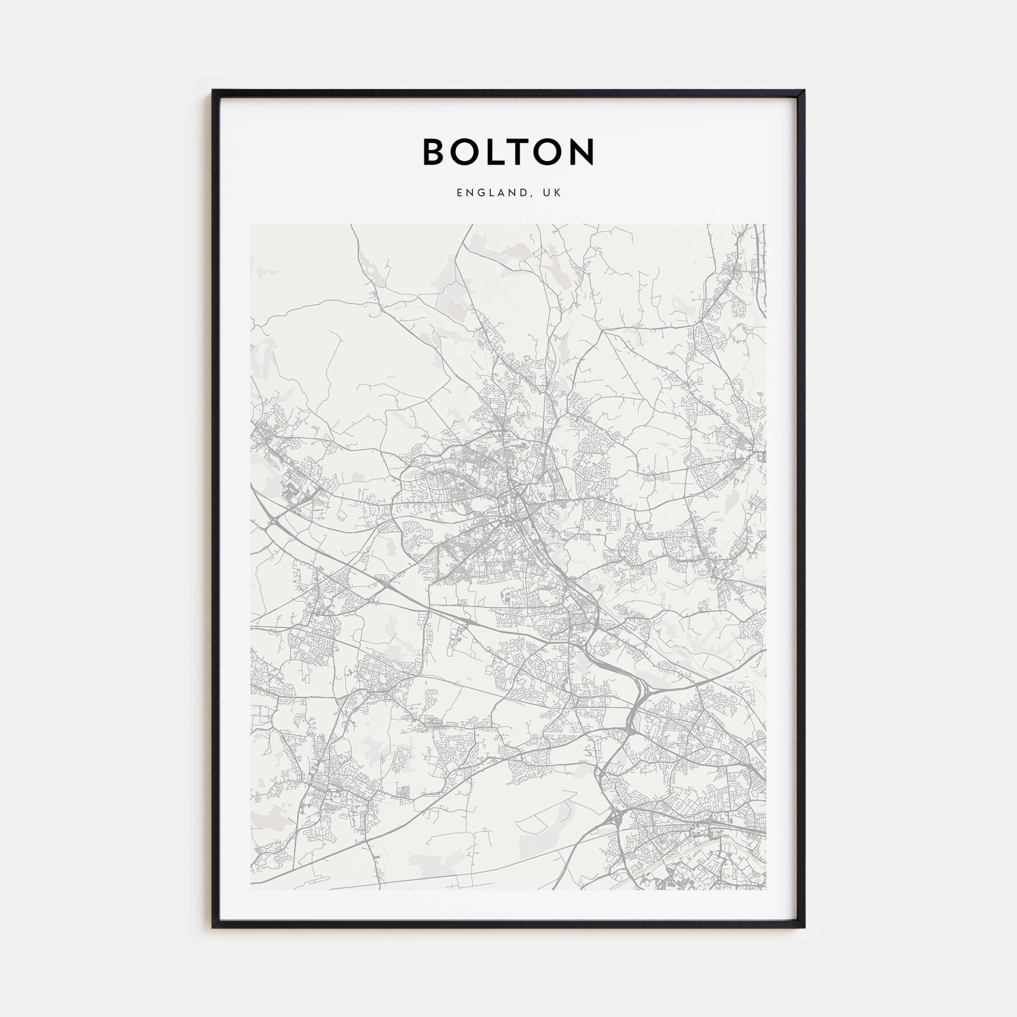 Bolton Map Portrait Poster