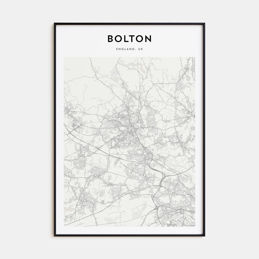 Bolton Map Portrait Poster