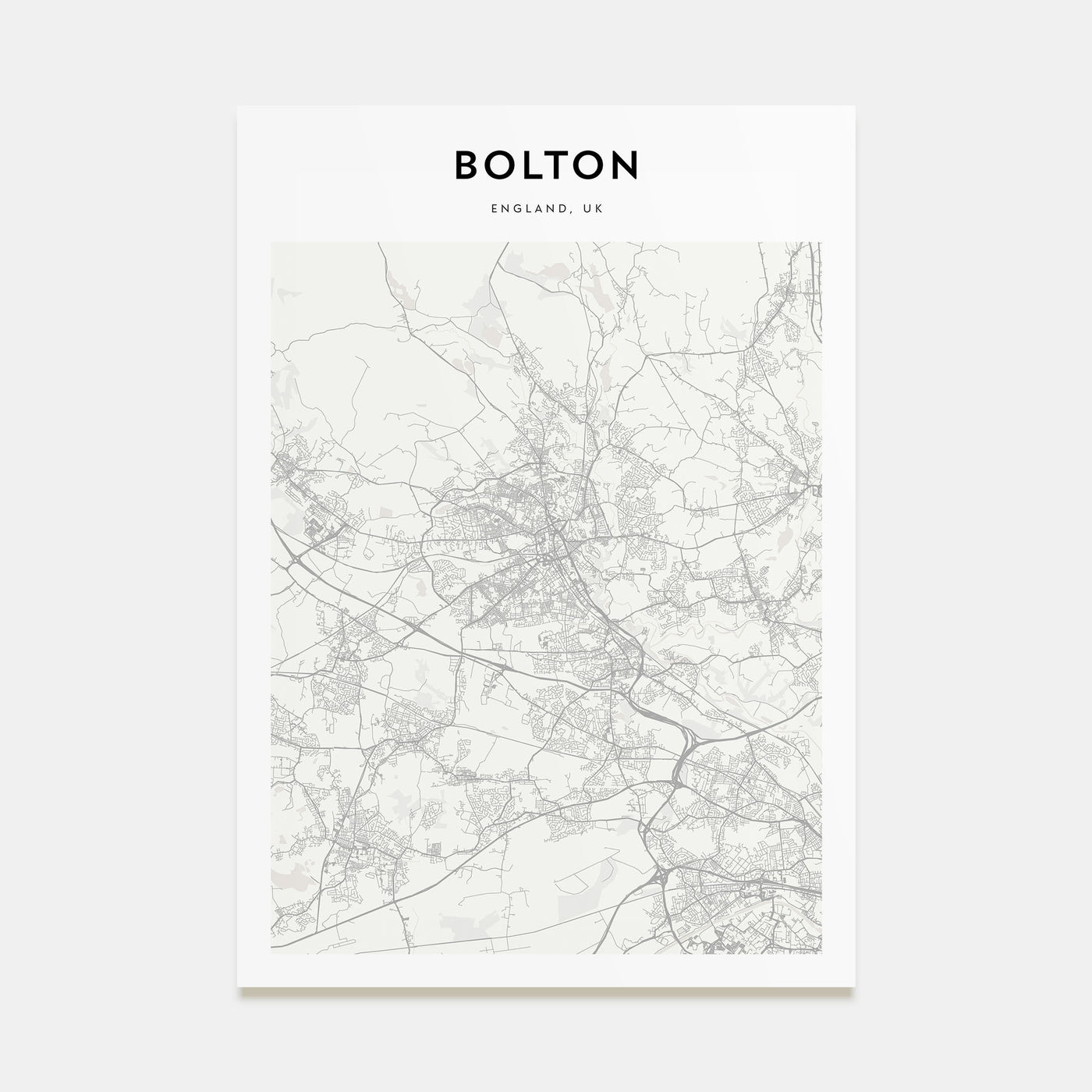 Bolton Map Portrait Poster