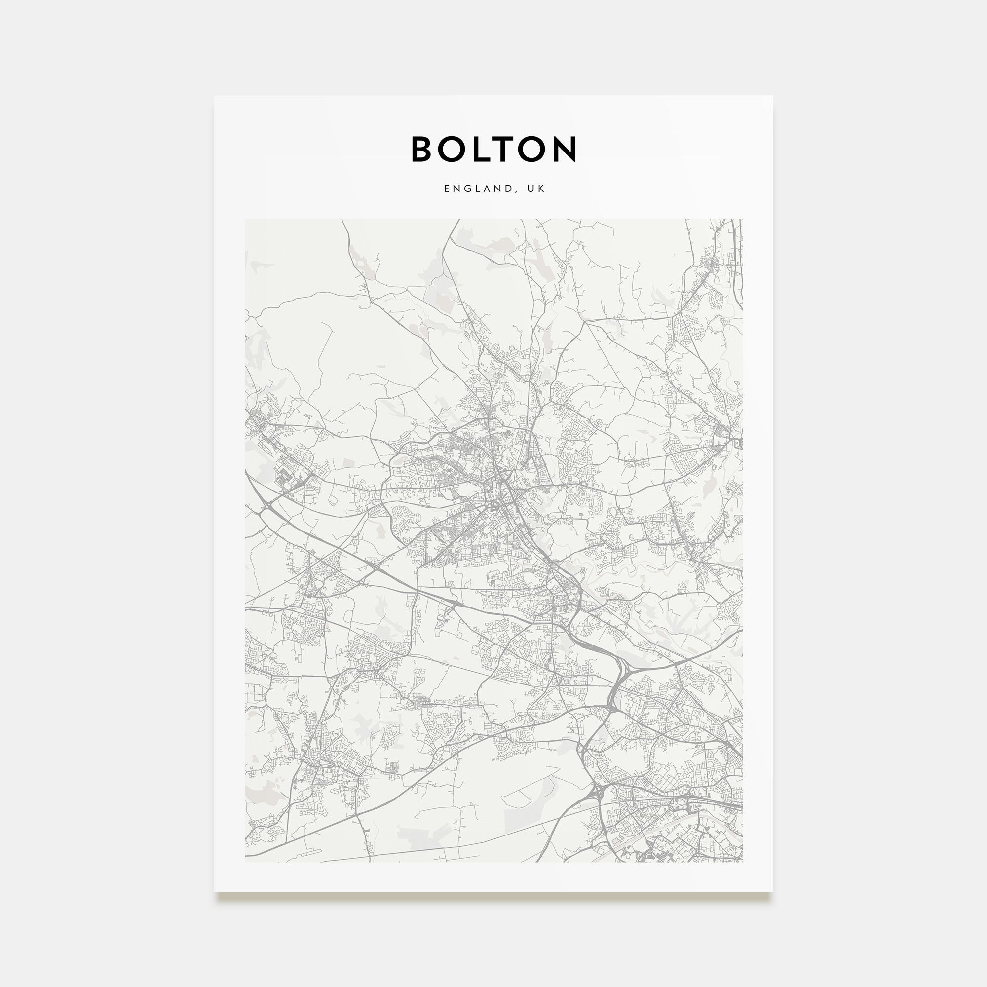 Bolton Map Portrait Poster