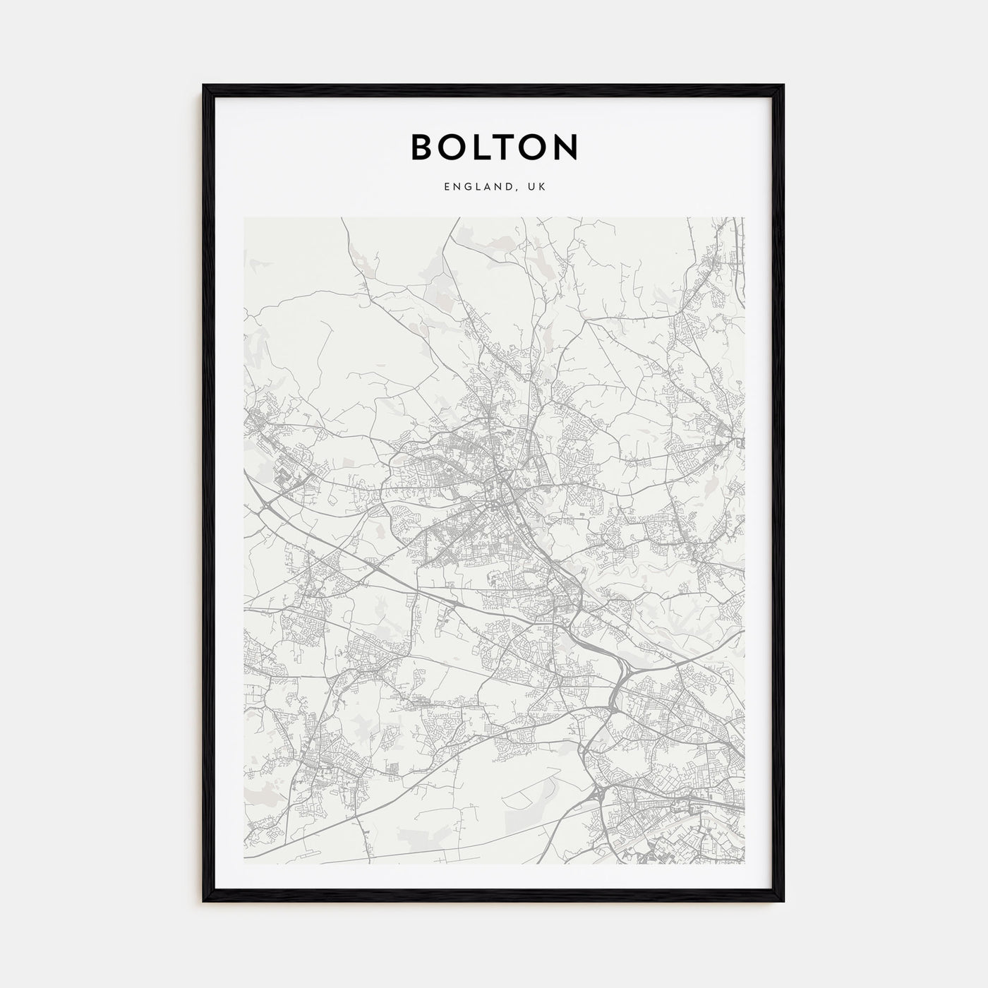 Bolton Map Portrait Poster