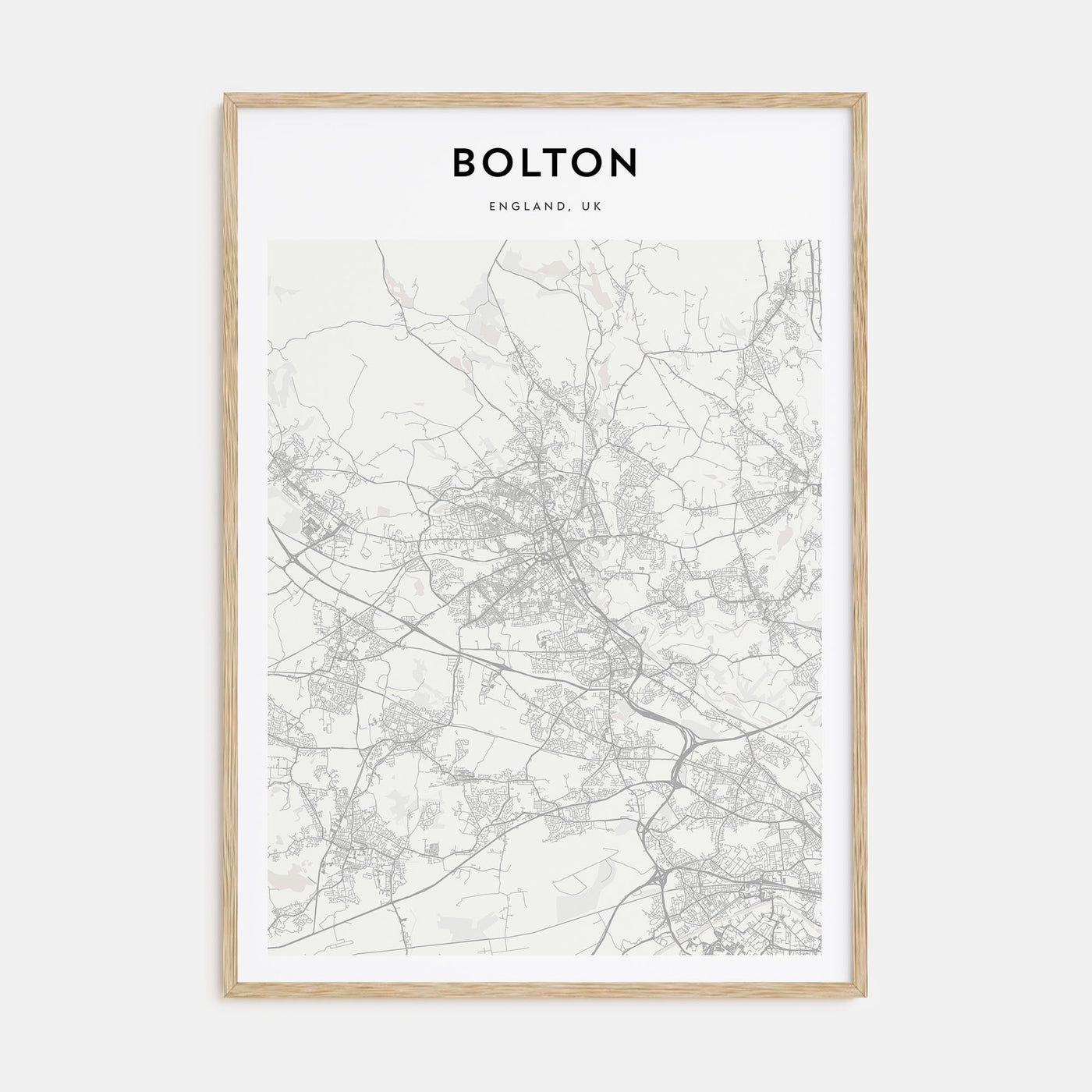Bolton Map Portrait Poster