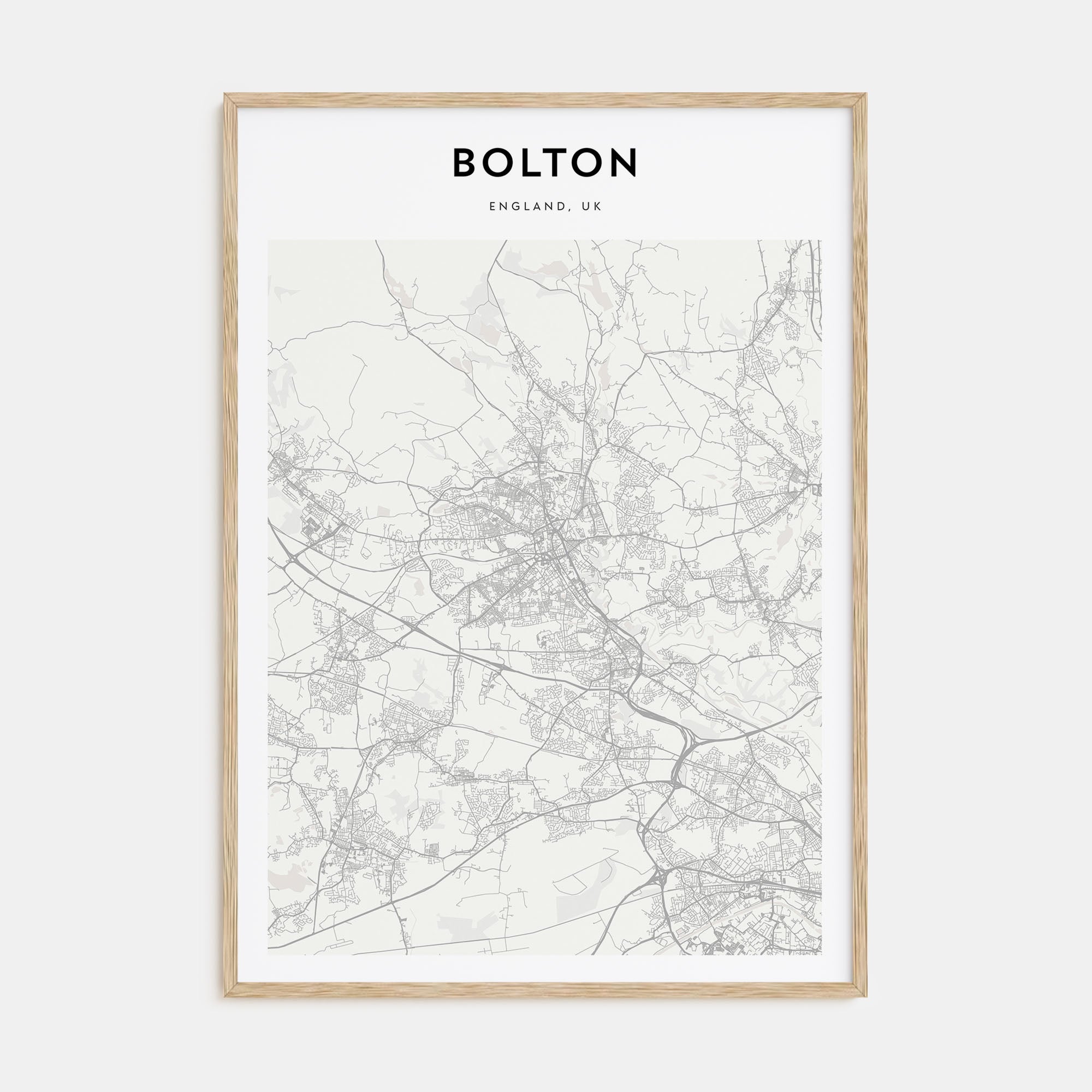 Bolton Map Portrait Poster