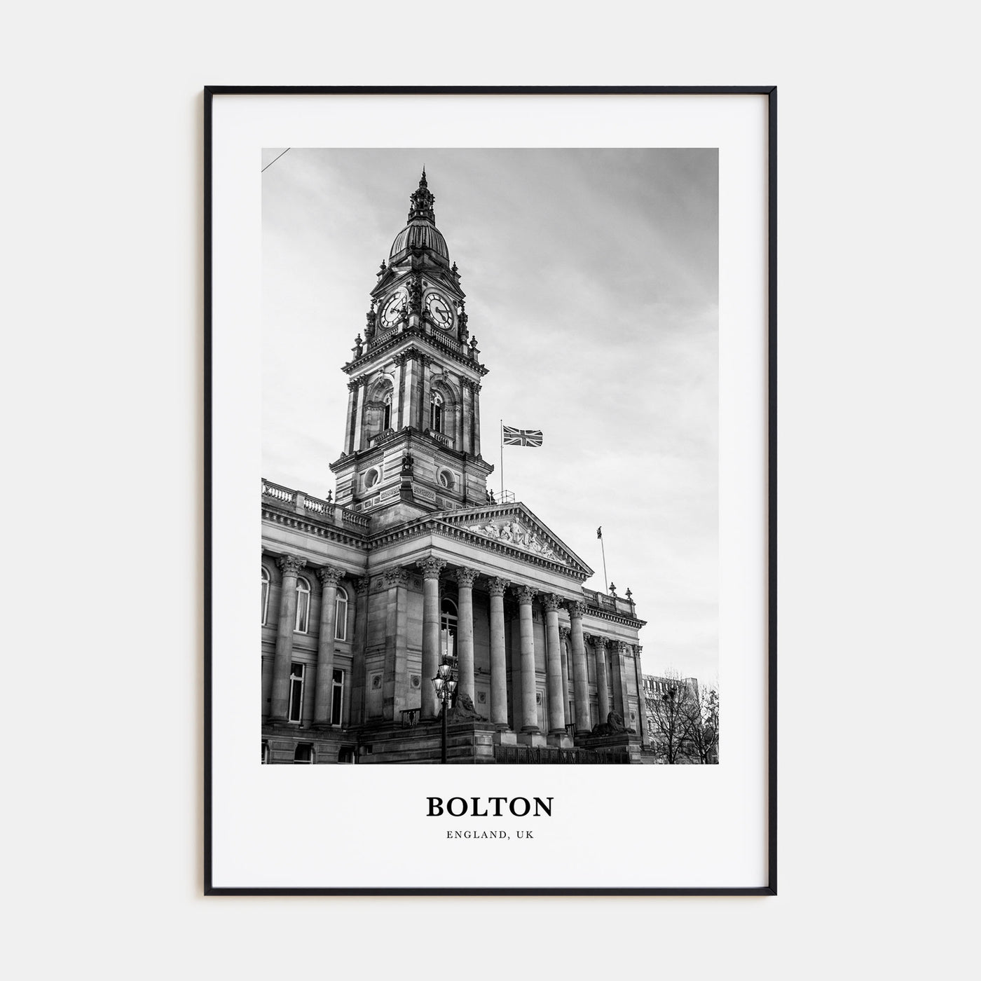Bolton Portrait B&W Poster