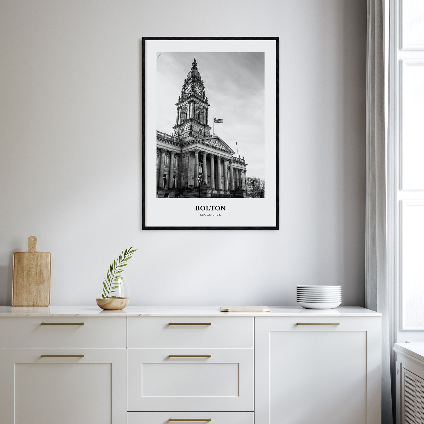 Bolton Portrait B&W Poster