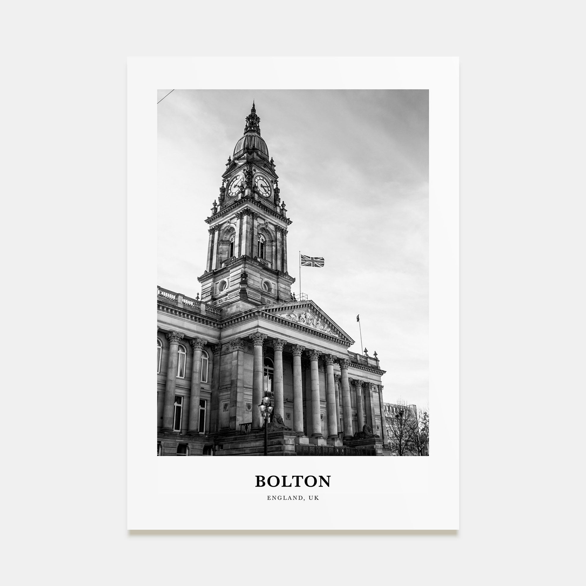 Bolton Portrait B&W Poster