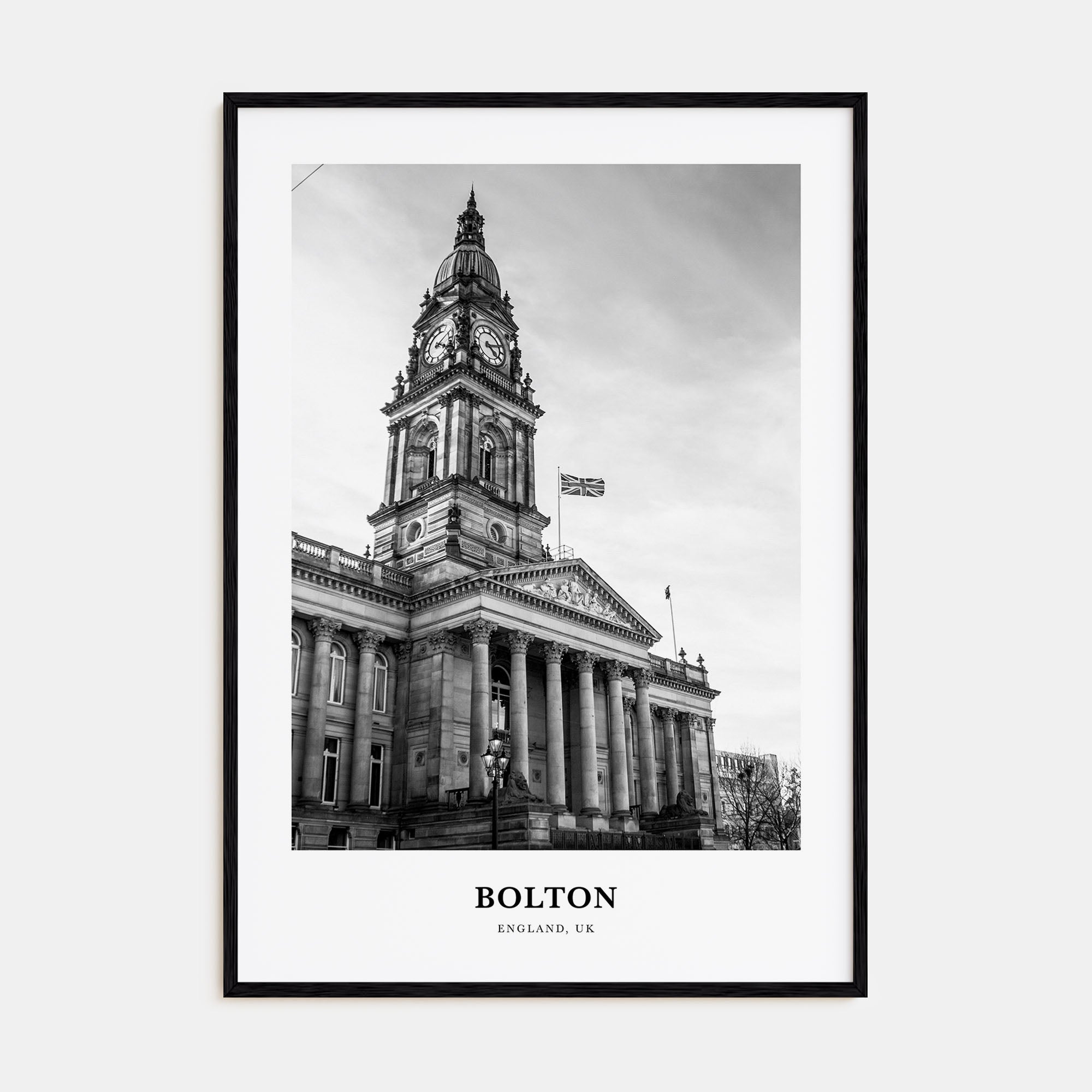 Bolton Portrait B&W Poster