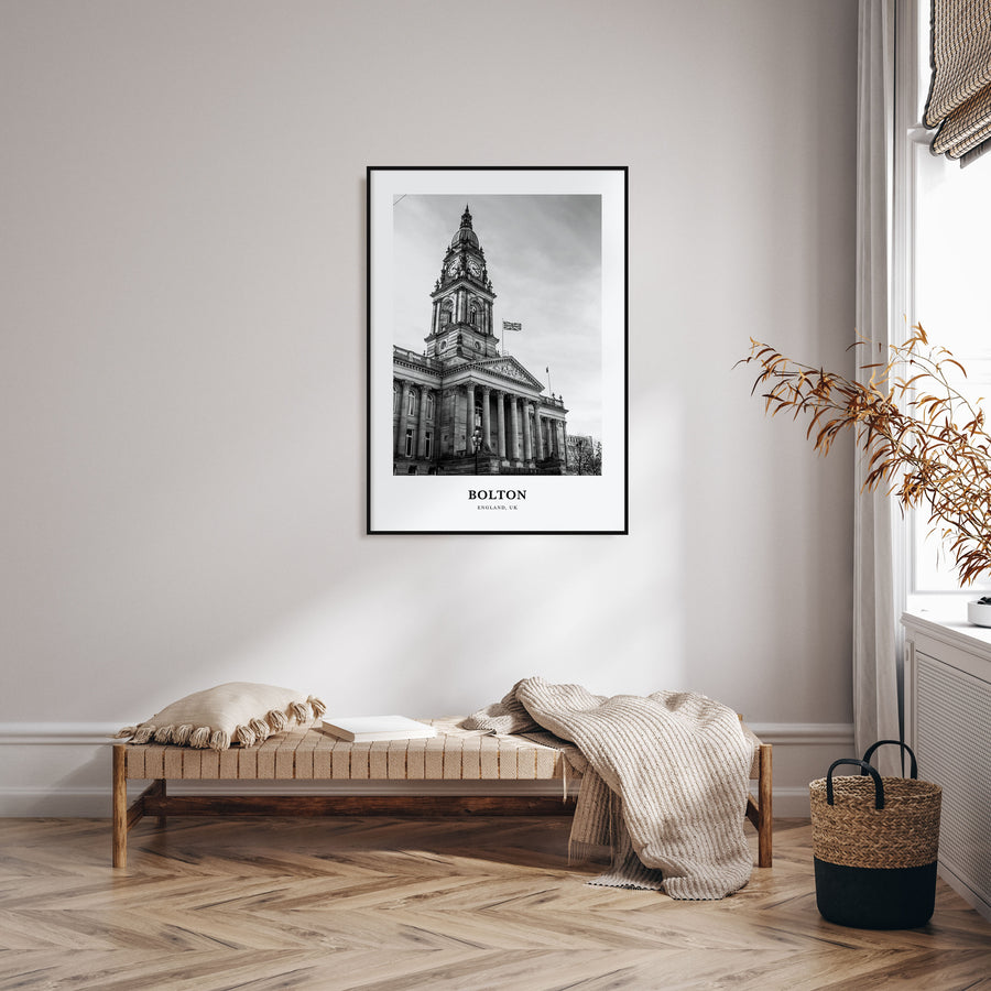Bolton Portrait B&W Poster