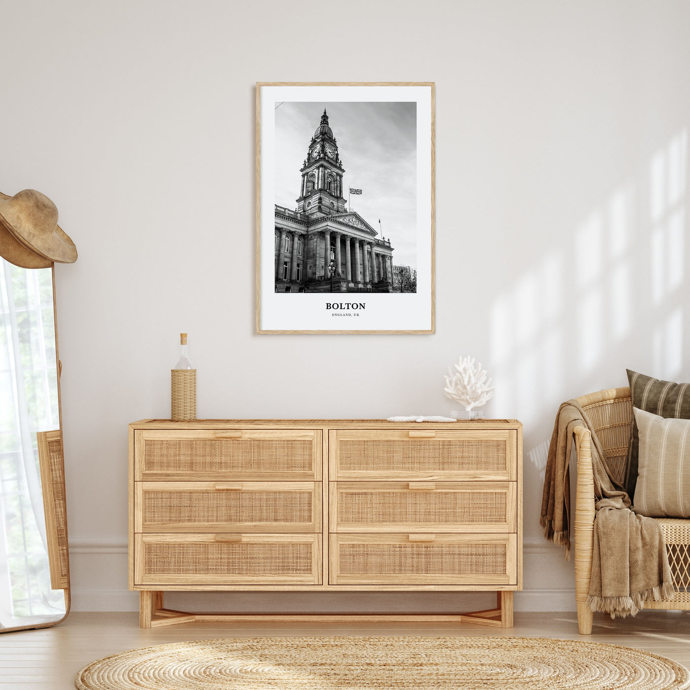 Bolton Portrait B&W Poster