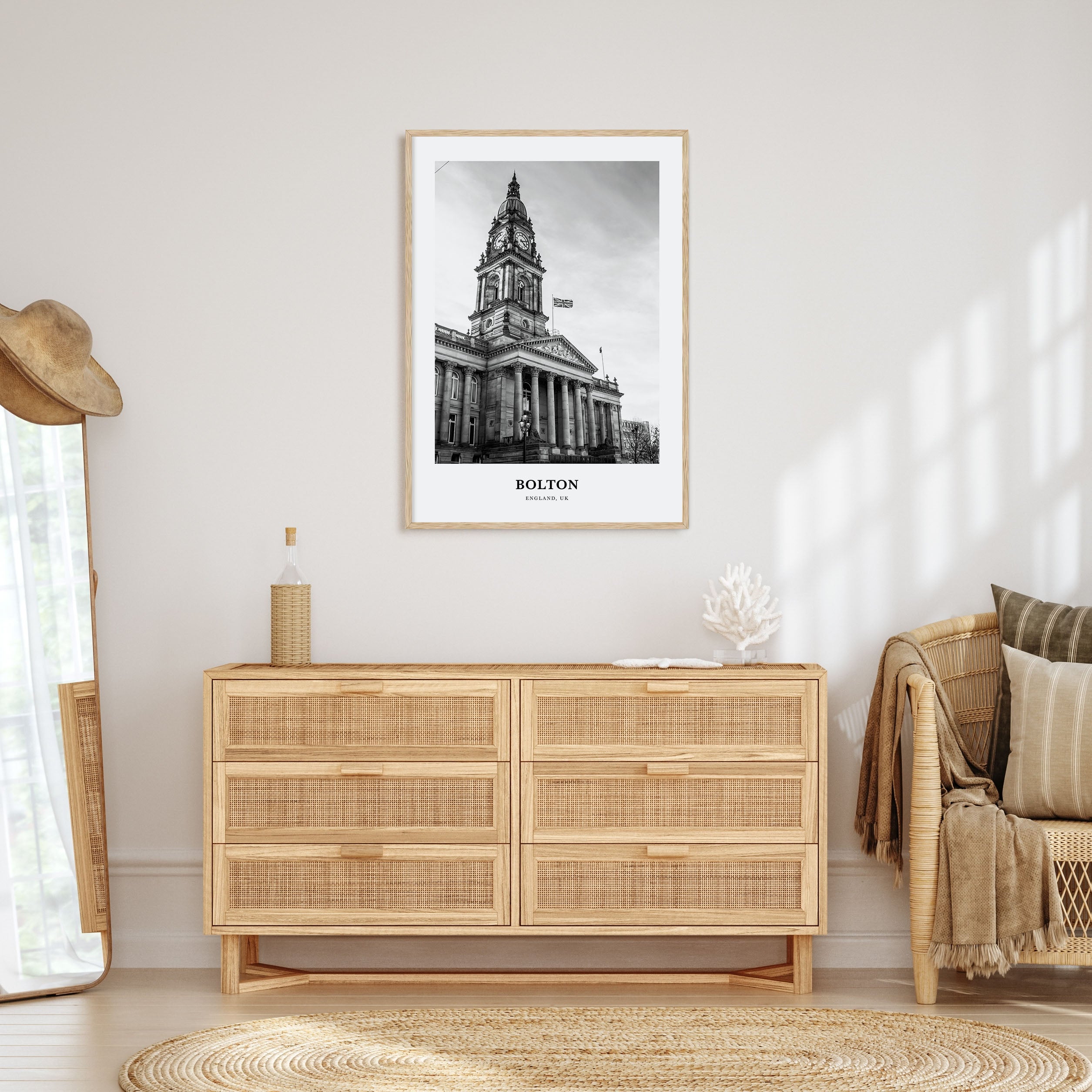 Bolton Portrait B&W Poster