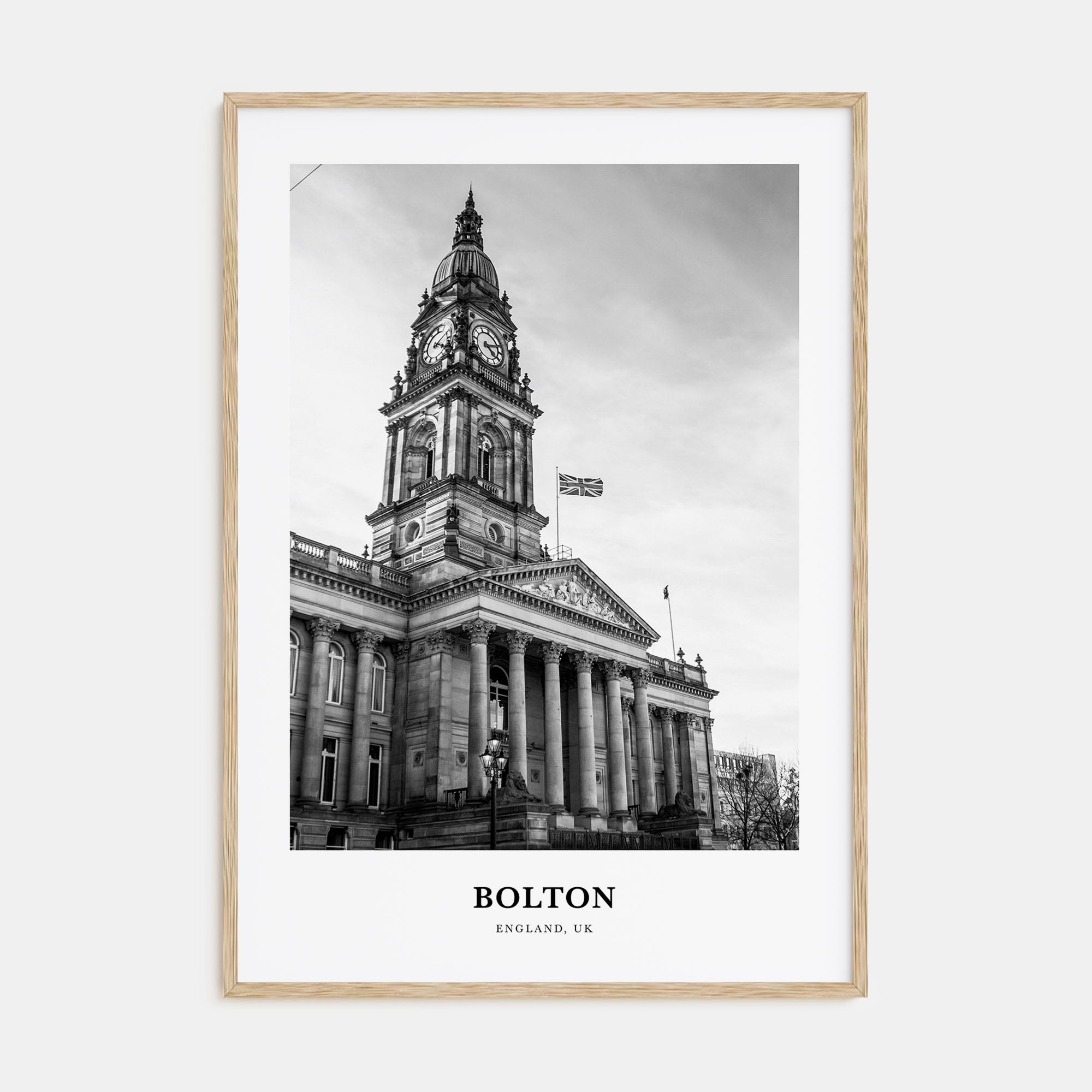 Bolton Portrait B&W Poster