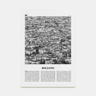Bolzano Travel B&W Poster