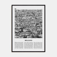 Bolzano Travel B&W Poster