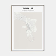 Bonaire Map Portrait Poster