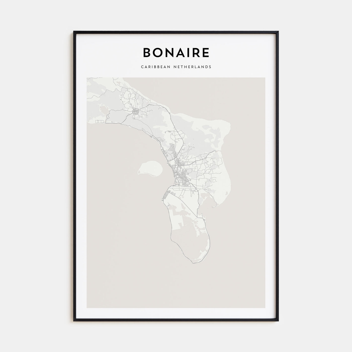 Bonaire Map Portrait Poster