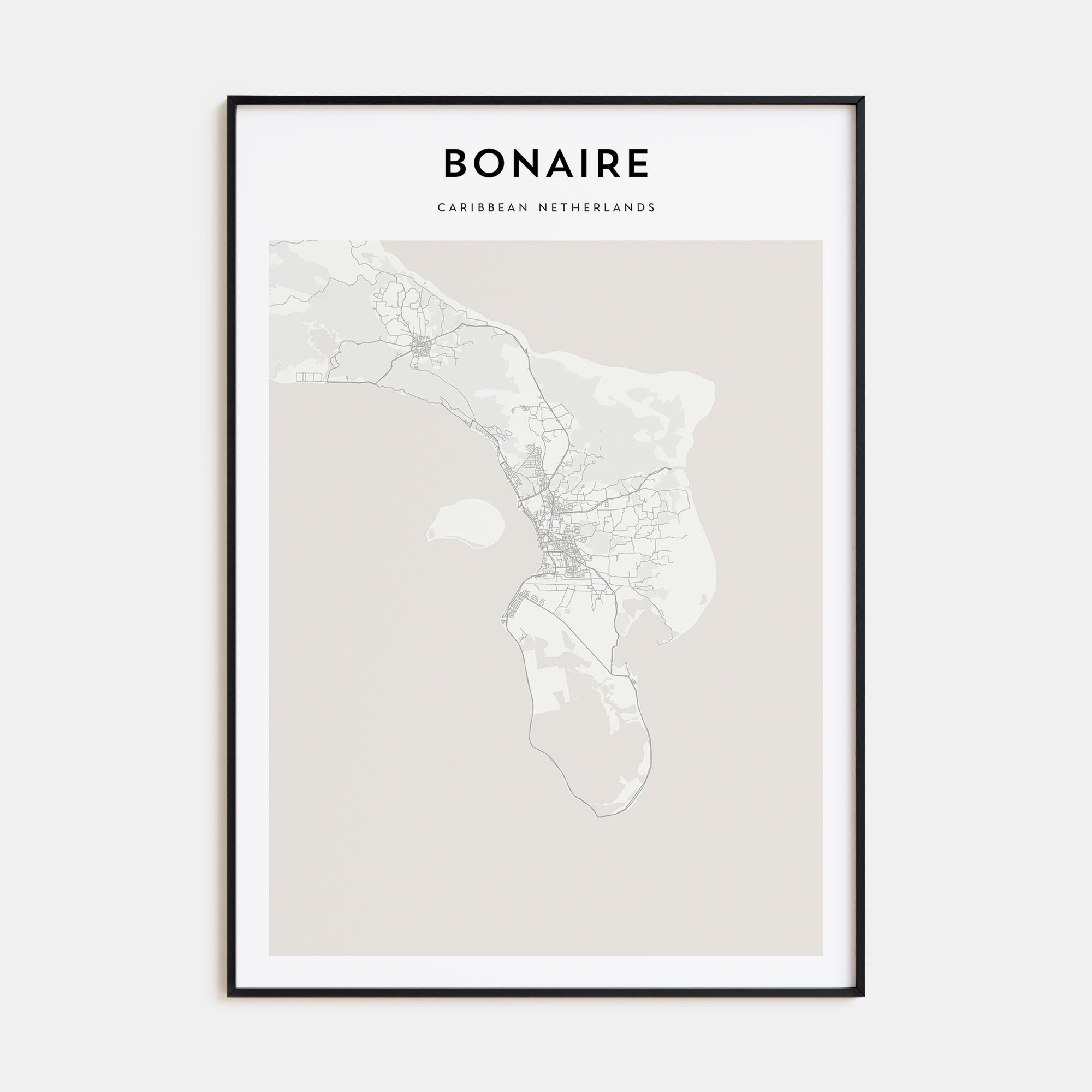 Bonaire Map Portrait Poster