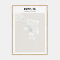 Bonaire Map Portrait Poster