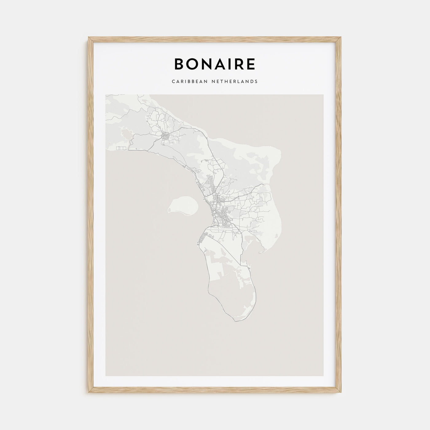 Bonaire Map Portrait Poster