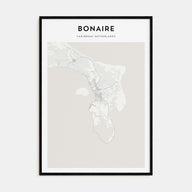 Bonaire Map Portrait Poster