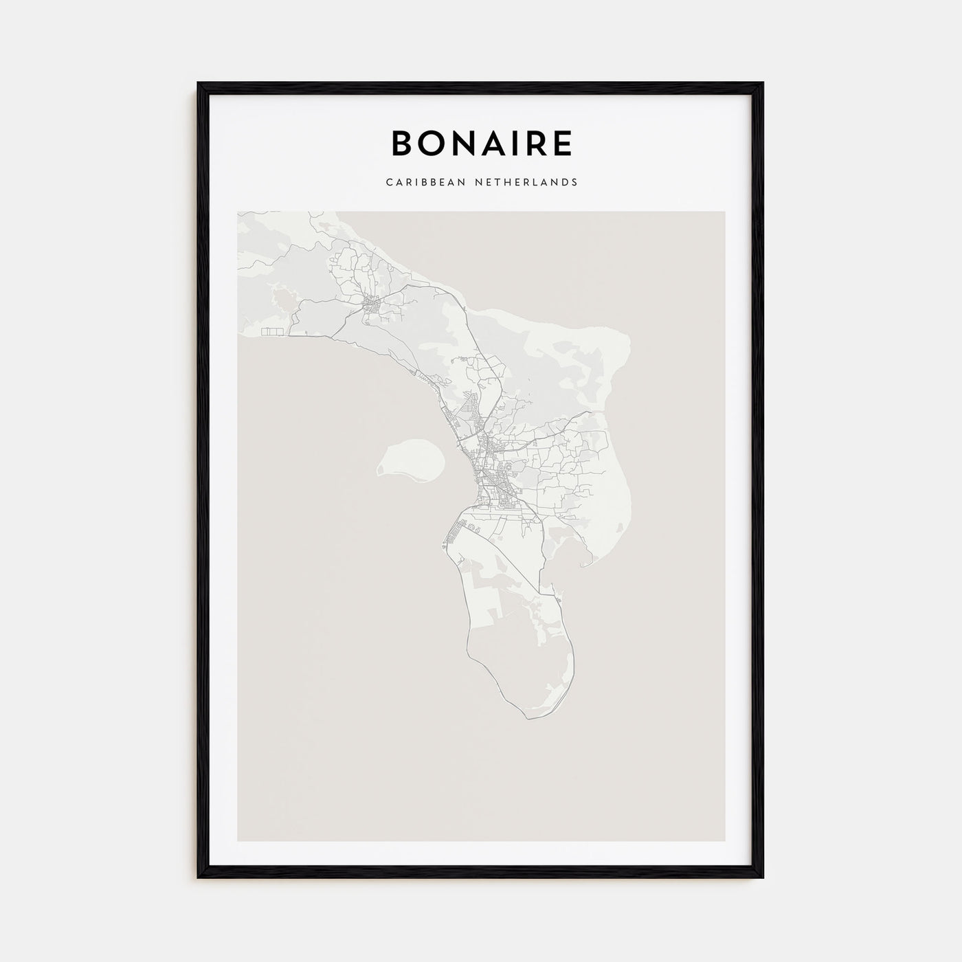 Bonaire Map Portrait Poster