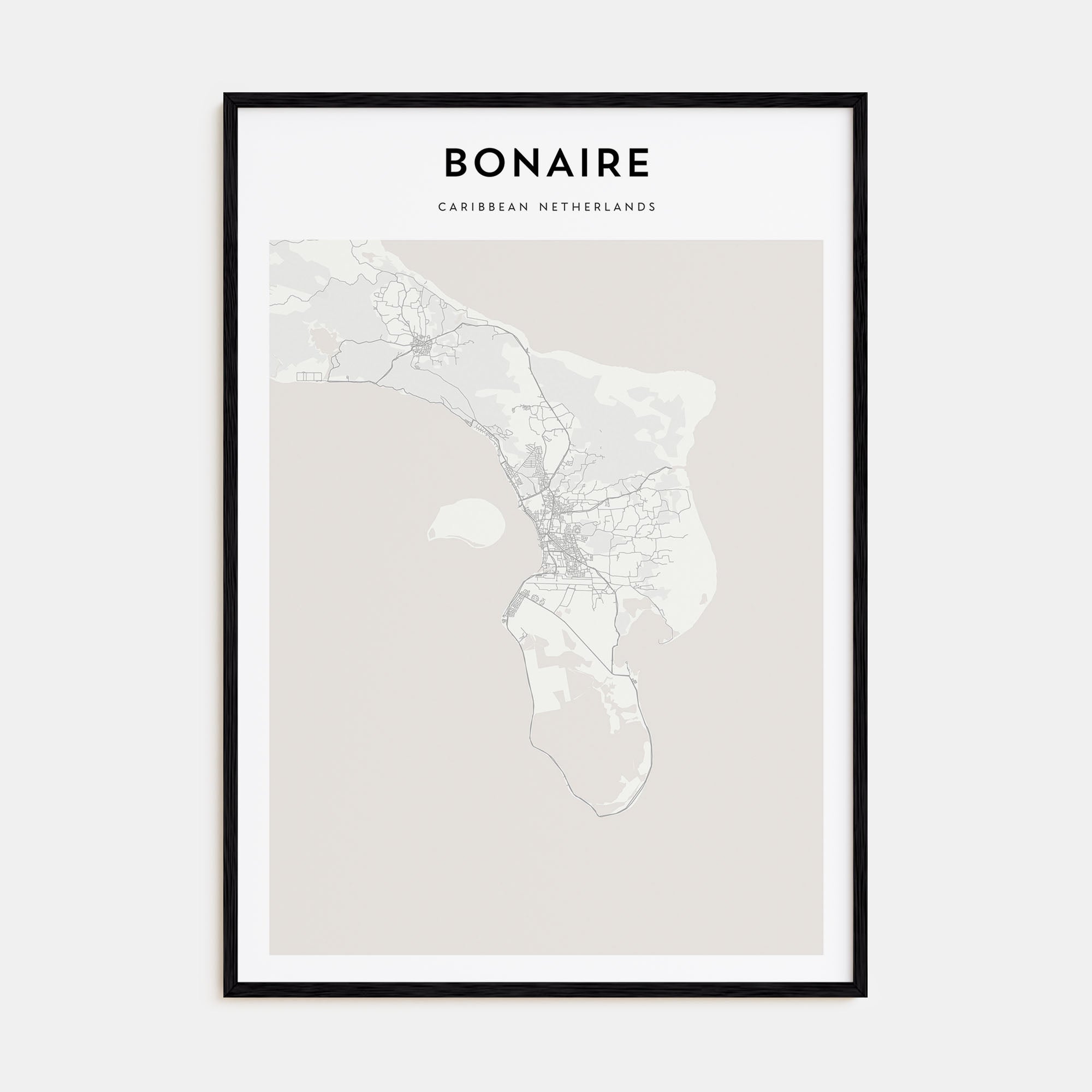 Bonaire Map Portrait Poster