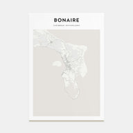 Bonaire Map Portrait Poster