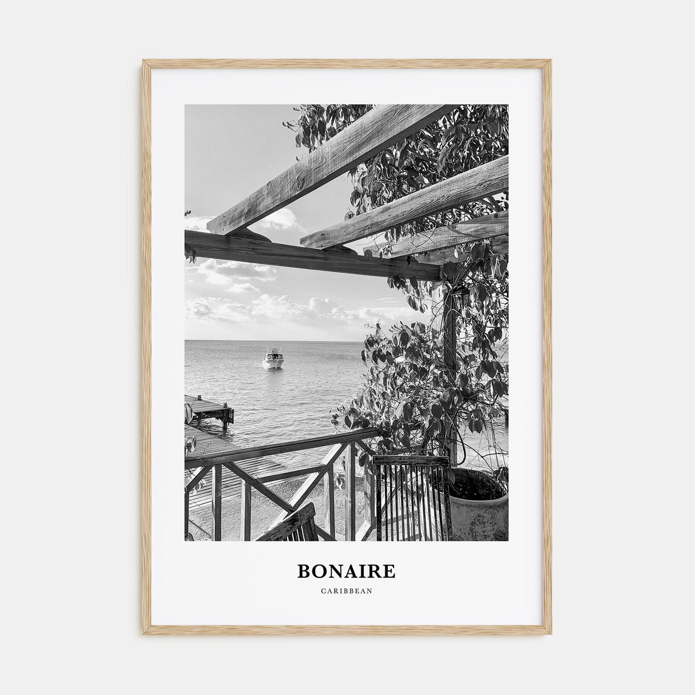 Bonaire Portrait B&W Poster