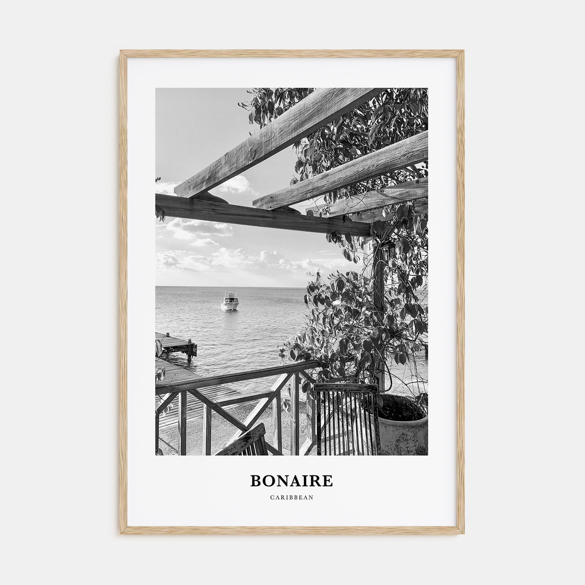 Bonaire Portrait B&W Poster