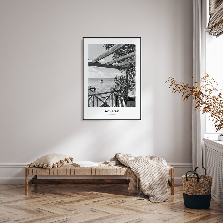 Bonaire Portrait B&W Poster