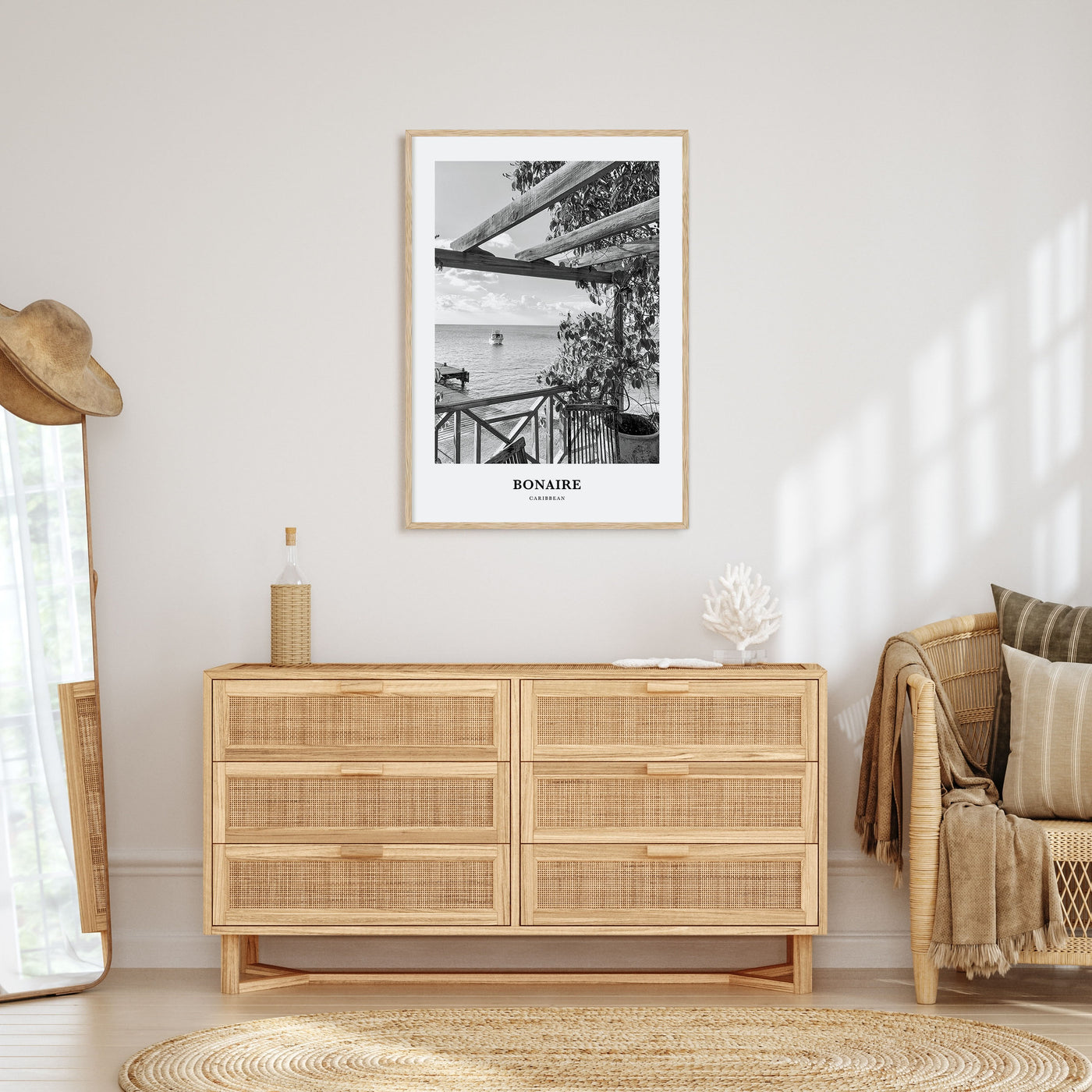 Bonaire Portrait B&W Poster