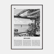 Bonaire Travel B&W Poster