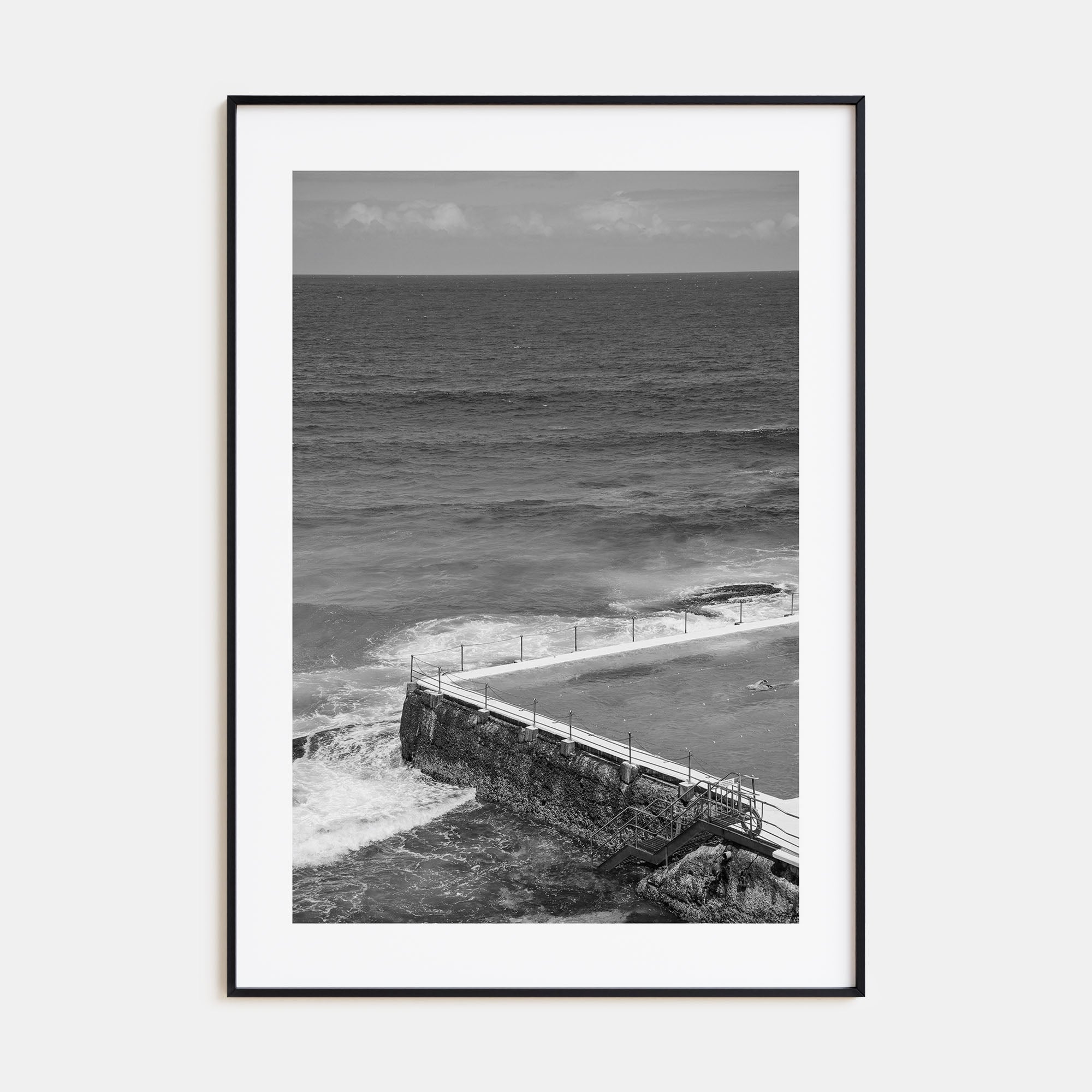 Bondi Beach Photo B&W No 1 Poster