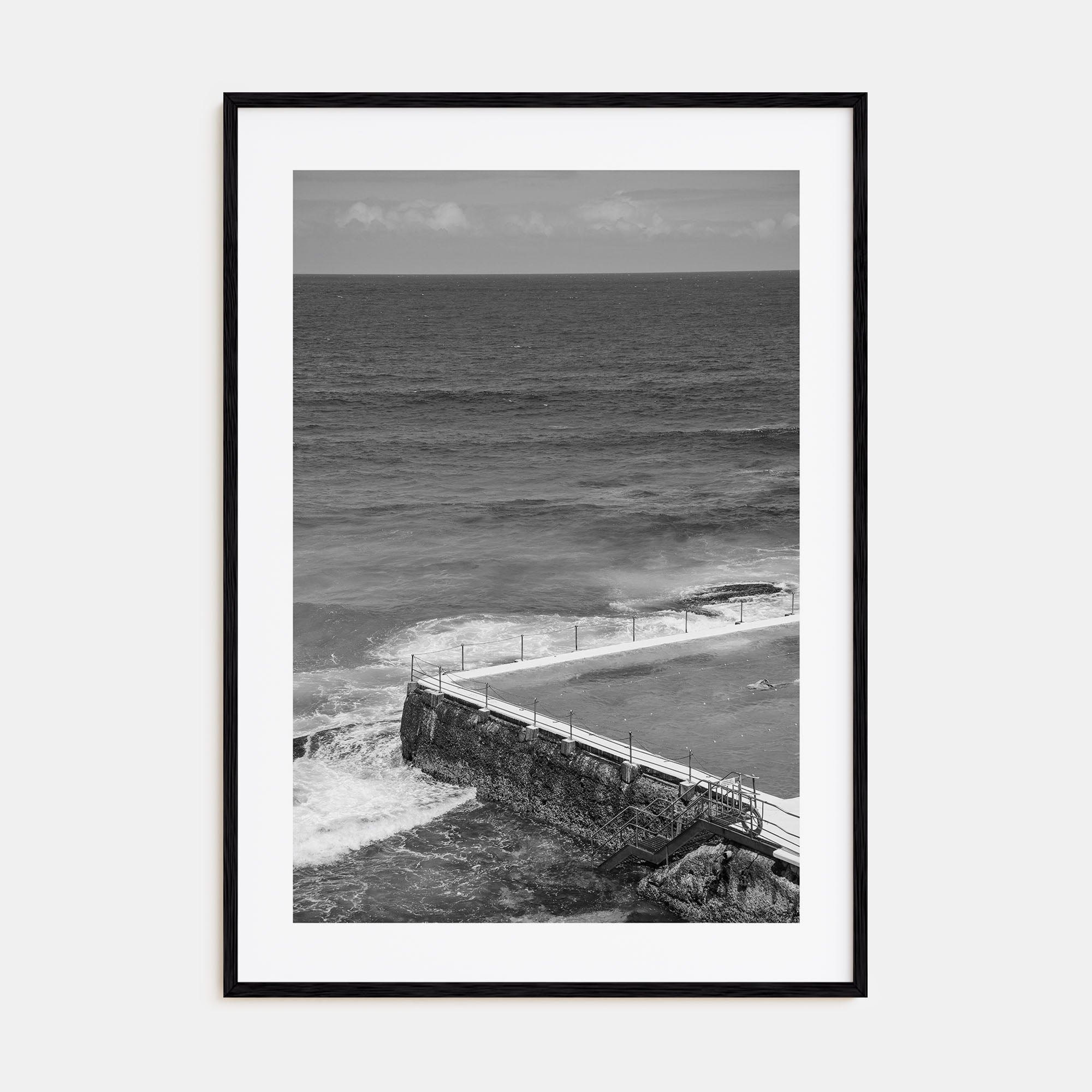 Bondi Beach Photo B&W No 1 Poster