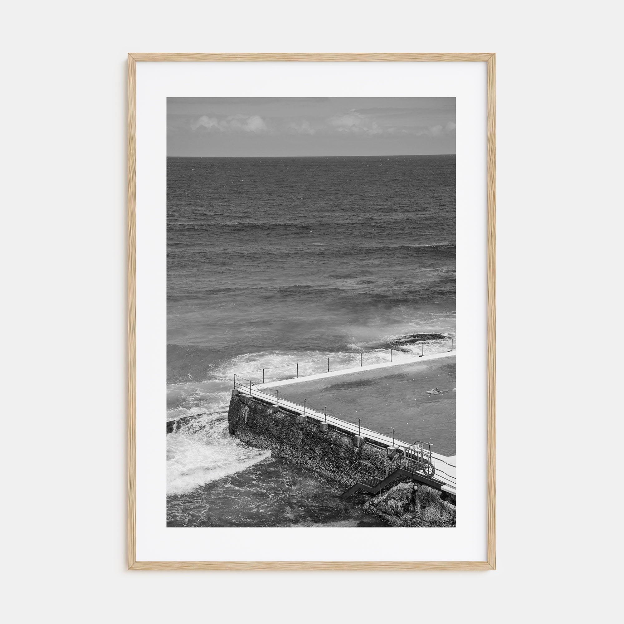 Bondi Beach Photo B&W No 1 Poster