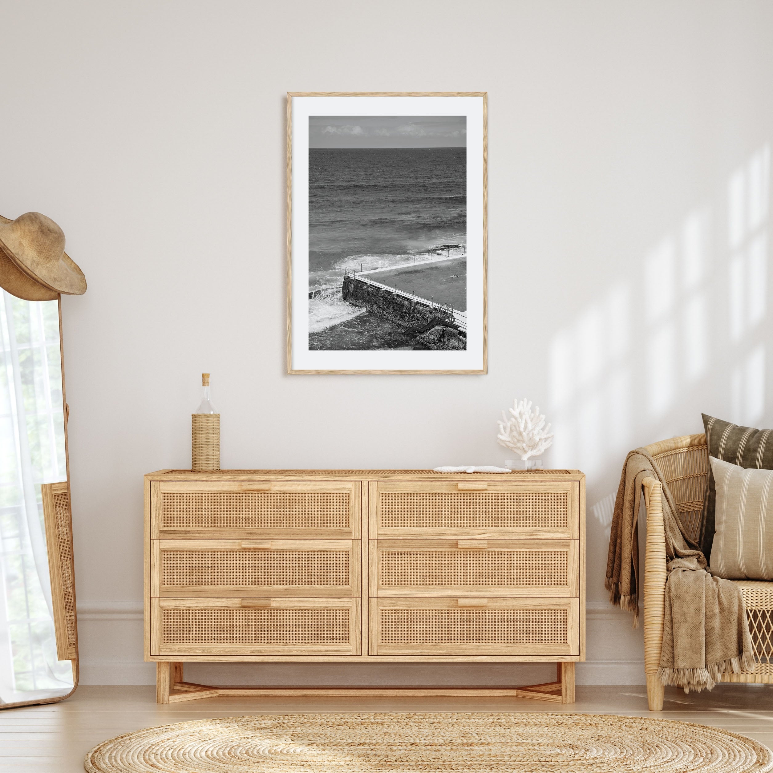 Bondi Beach Photo B&W No 1 Poster