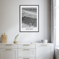 Bondi Beach Portrait B&W No 1 Poster