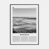 Bondi Beach Travel B&W No 2 Poster