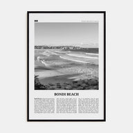 Bondi Beach Travel B&W No 2 Poster