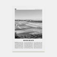 Bondi Beach Travel B&W No 2 Poster