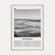Bondi Beach Travel B&W No 2 Poster