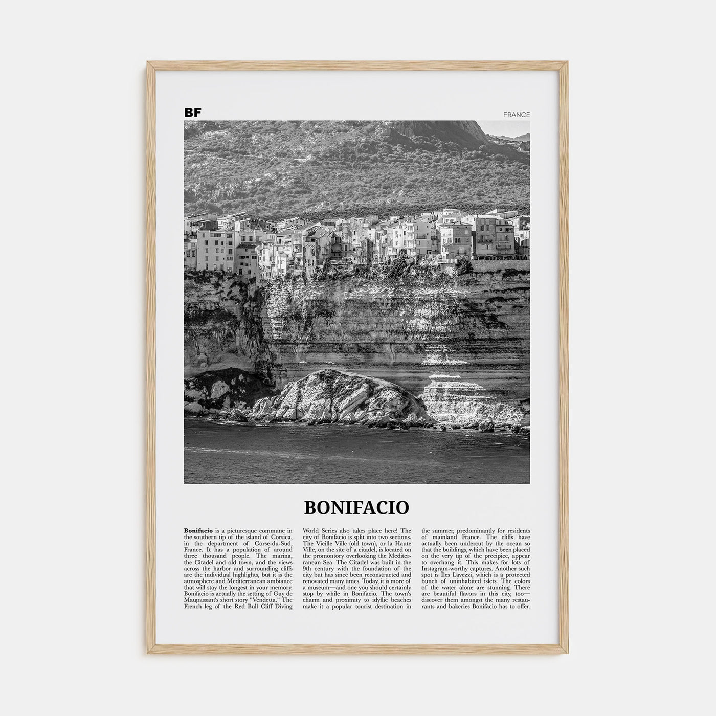 Bonifacio Travel B&W Poster