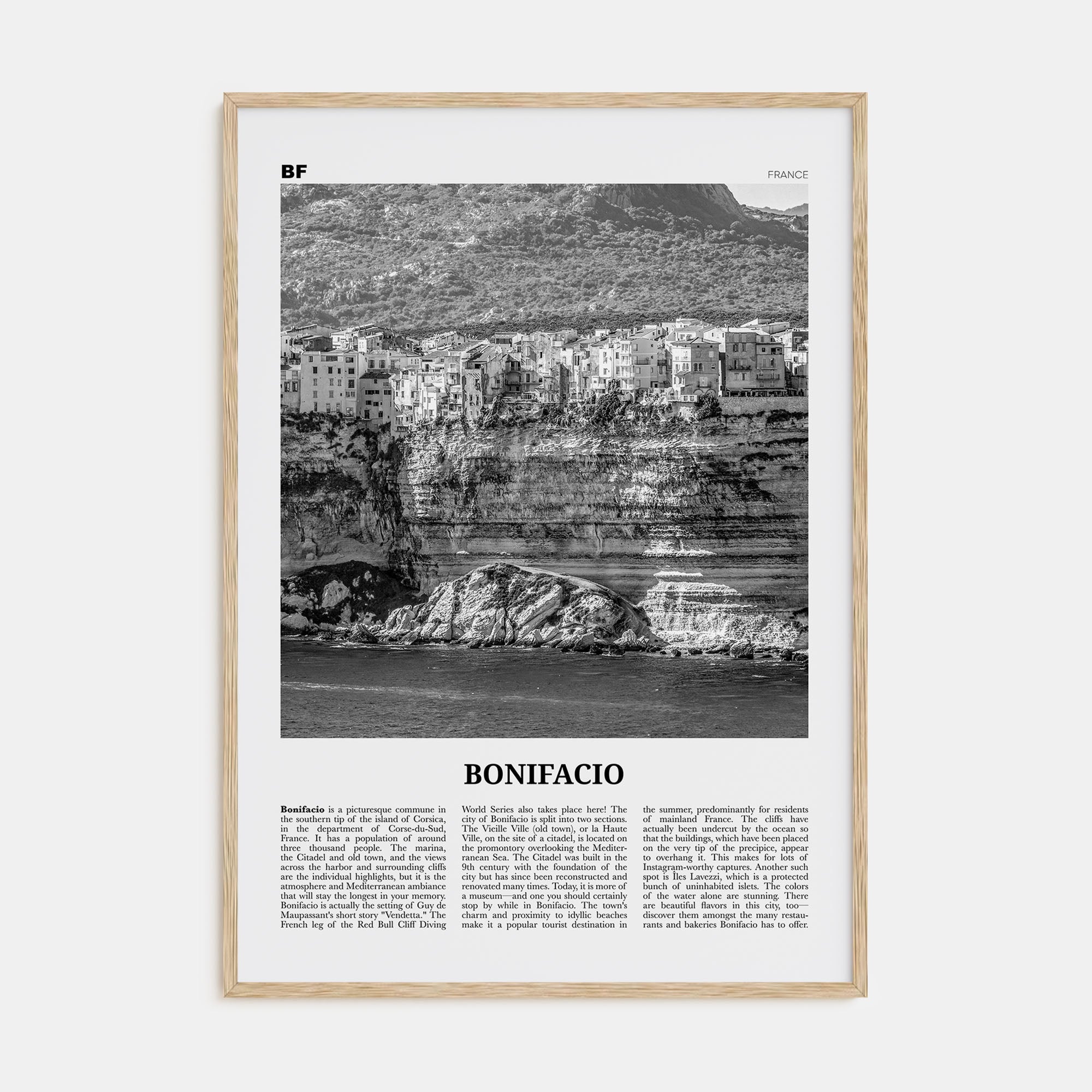 Bonifacio Travel B&W Poster