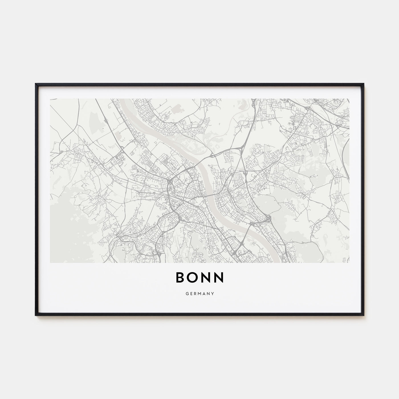 Bonn Map Landscape Poster