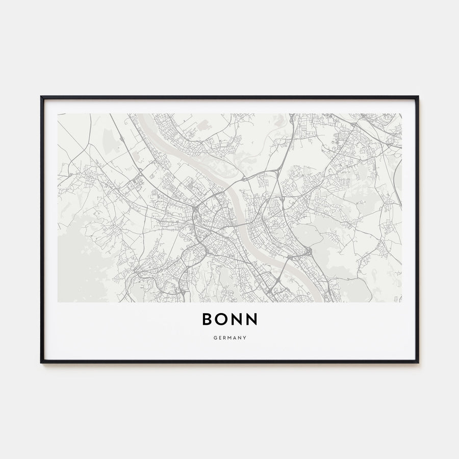 Bonn Map Landscape Poster