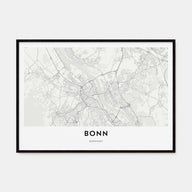 Bonn Map Landscape Poster