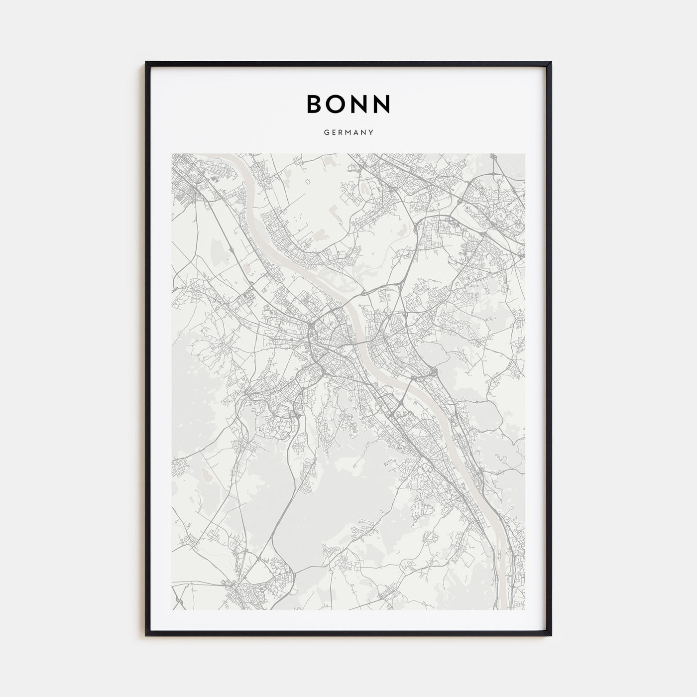 Bonn Map Portrait Poster